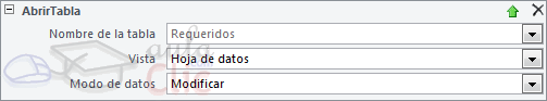 AbrirTabla - Parámetros