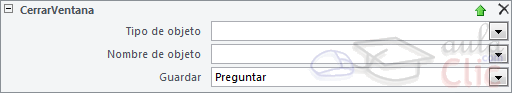 CerrarVentana - Parámetros