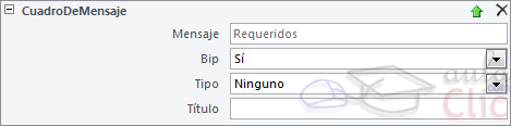 CuadroDeMensaje - Parámetros