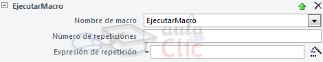 Acción EjecutarMacro - Parámetros