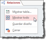 Mostrar todo - contextual panel de relaciones