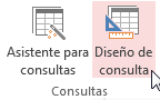 Diseño de consulta - botón en cinta