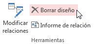 botón Borrar Diseño en cinta