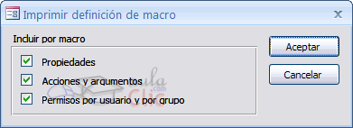 Ventana Imprimir definición de macro