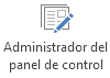 Botón Administrador del panel de control