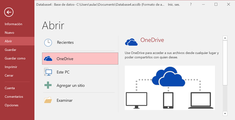 abrir base de skydrive