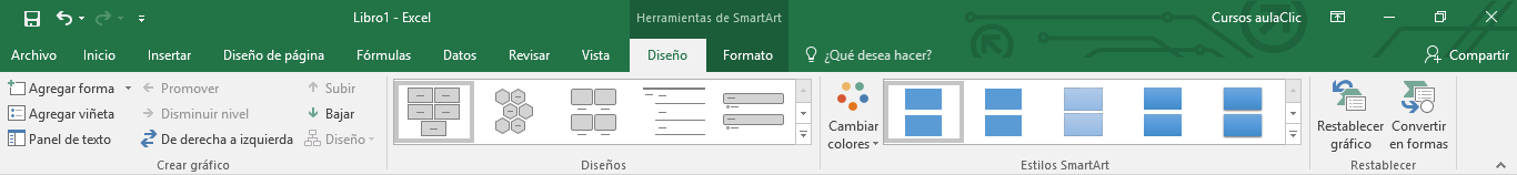 Barra de herramientas de SmartArt