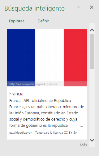 Resultado de búsqueda inteligente