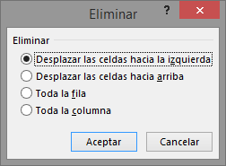 Eliminar celdas