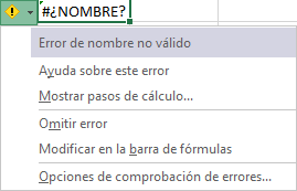 información error