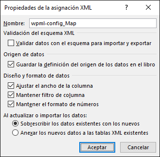 Importar XML - Propiedades