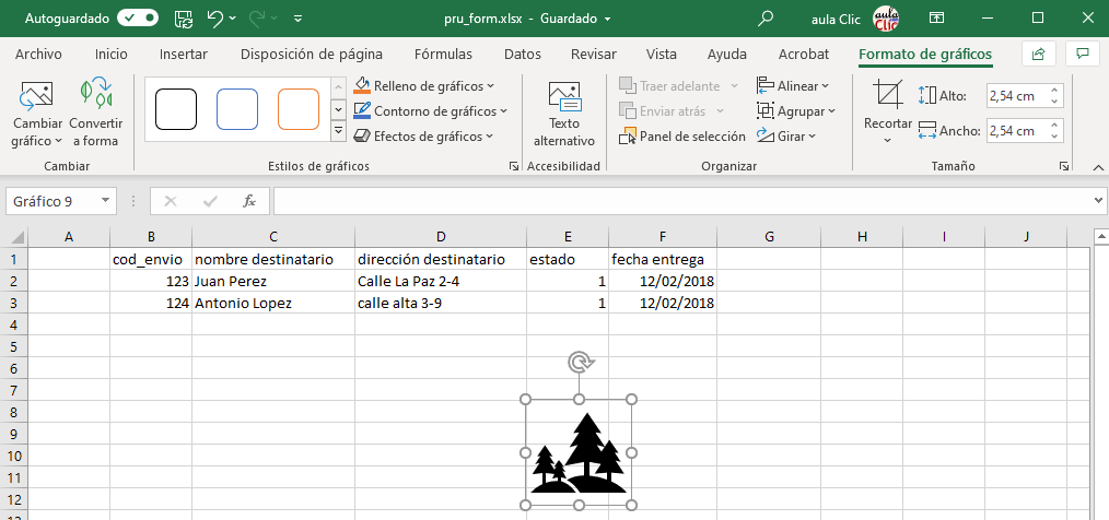 Icono SVG en Excel