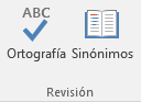 menú Herramientas - Ortografía