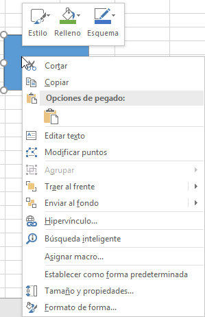 Menu contextual imagen