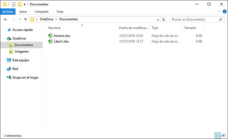 OneDrive en el explorador de archivos