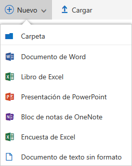 tipos de documentos OneDrive