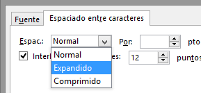 Cuadro Espaciado