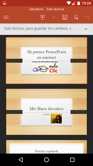 Editar en App PowerPoint