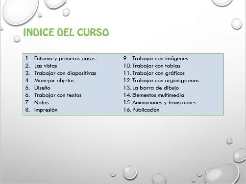 Resultado final del índice