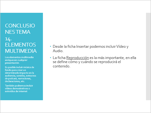 Conclusiones propuestas