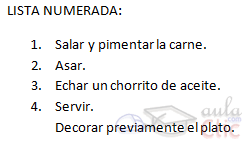 Lista numerada