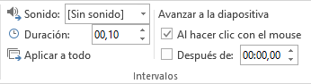 Intervalos de Transición