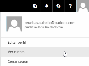 ver cuenta microsoft