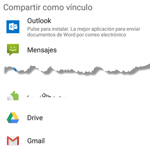 compartir vínculo