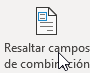 Resaltar campos de combinación