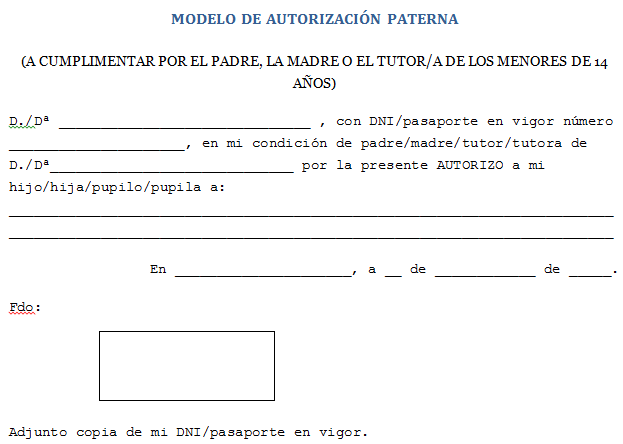 Autorización paterna