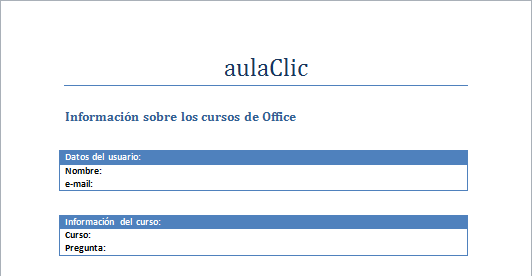 Formulario - texto estático