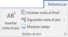 Notas al pie