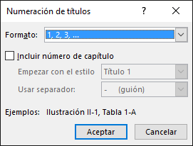 Numeración de títulos