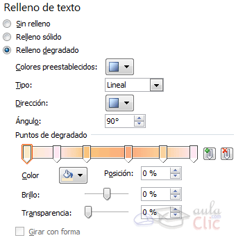 Relleno degradado