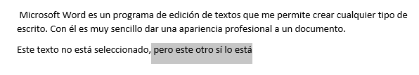 Selección de un texto