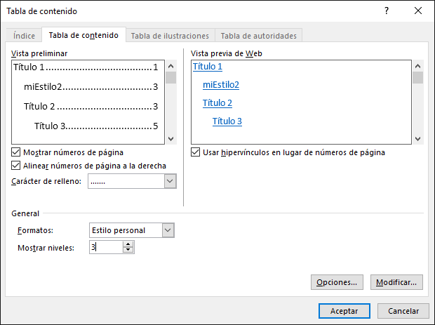 Tabla de contenido