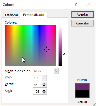 Color personalizado